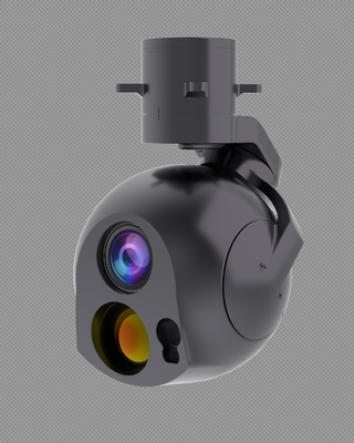 126T3-02 Black Multi-Function Aviation Surveillance Pod with Thermal Imaging GPS Tracking System for General Aircraft