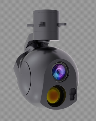 126T3-02 Black Multi-Function Aviation Surveillance Pod with Thermal Imaging GPS Tracking System for General Aircraft