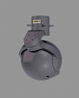 126T3-02 Black Multi-Function Aviation Surveillance Pod with Thermal Imaging GPS Tracking System for General Aircraft